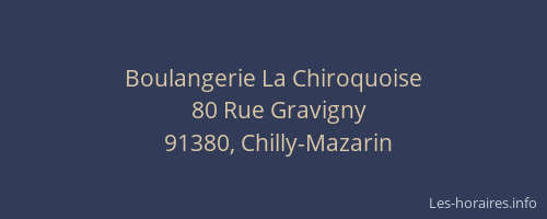 Boulangerie La Chiroquoise