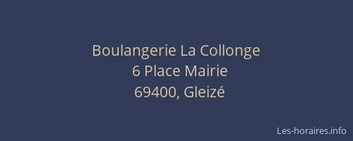 Boulangerie La Collonge