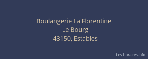 Boulangerie La Florentine