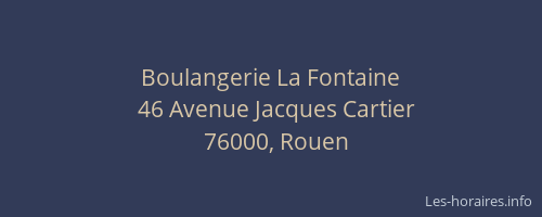 Boulangerie La Fontaine