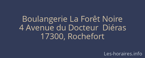 Boulangerie La Forêt Noire