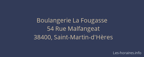 Boulangerie La Fougasse