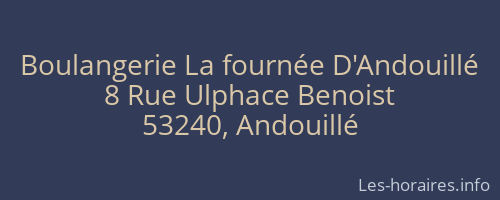 Boulangerie La fournée D'Andouillé