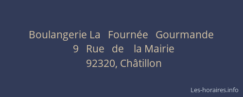 Boulangerie La   Fournée   Gourmande