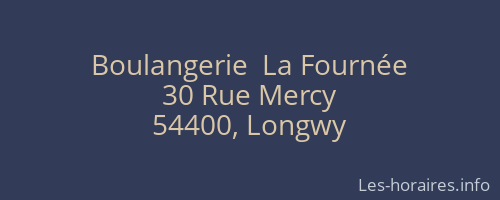 Boulangerie  La Fournée