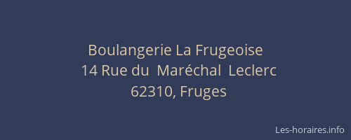 Boulangerie La Frugeoise