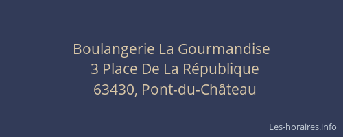 Boulangerie La Gourmandise