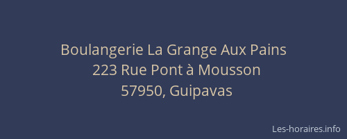 Boulangerie La Grange Aux Pains