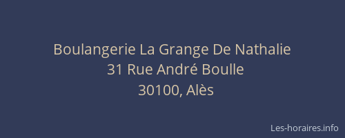Boulangerie La Grange De Nathalie