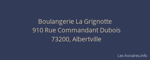 Boulangerie La Grignotte