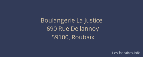 Boulangerie La Justice
