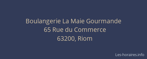Boulangerie La Maie Gourmande