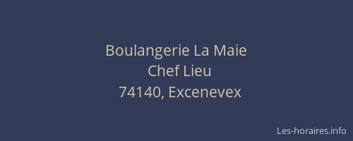 Boulangerie La Maie