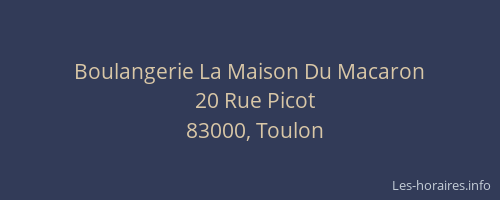 Boulangerie La Maison Du Macaron