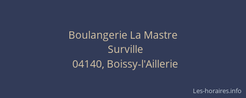 Boulangerie La Mastre