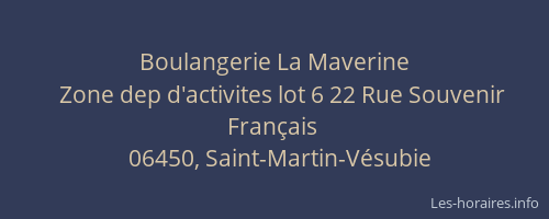 Boulangerie La Maverine