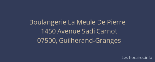 Boulangerie La Meule De Pierre