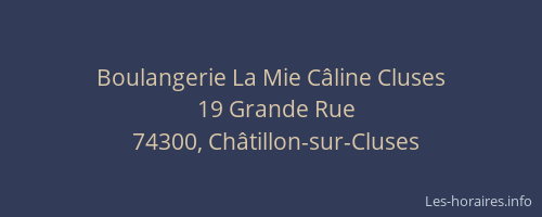 Boulangerie La Mie C&acirc;line Cluses