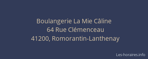 Boulangerie La Mie C&acirc;line