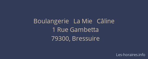 Boulangerie   La Mie   C&acirc;line