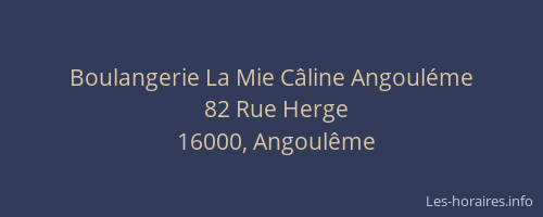 Boulangerie La Mie Câline Angouléme