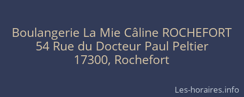 Boulangerie La Mie Câline ROCHEFORT
