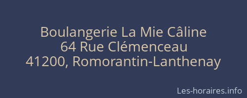 Boulangerie La Mie Câline