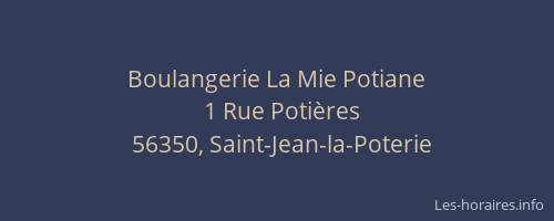 Boulangerie La Mie Potiane