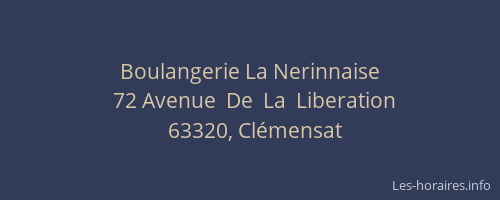 Boulangerie La Nerinnaise