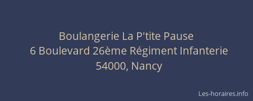 Boulangerie La P'tite Pause