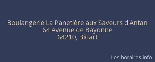 Boulangerie La Panetière aux Saveurs d'Antan