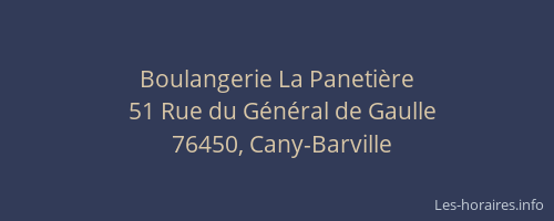 Boulangerie La Panetière