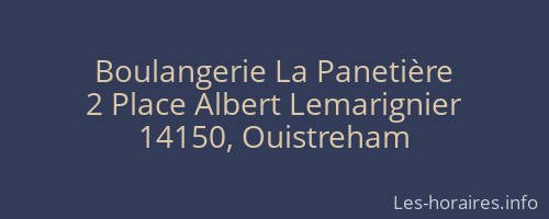 Boulangerie La Panetière