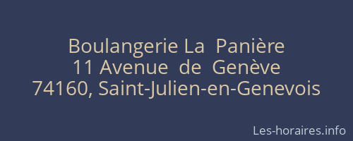 Boulangerie La  Panière