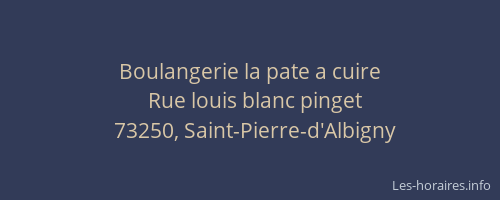 Boulangerie la pate a cuire
