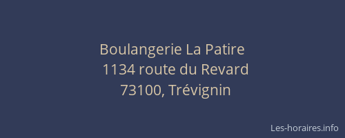 Boulangerie La Patire