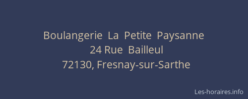 Boulangerie  La  Petite  Paysanne