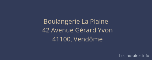 Boulangerie La Plaine