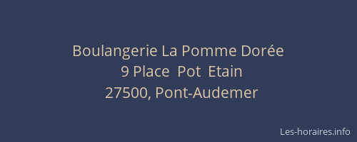 Boulangerie La Pomme Dor&eacute;e