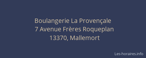 Boulangerie La Provençale
