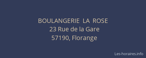 BOULANGERIE  LA  ROSE
