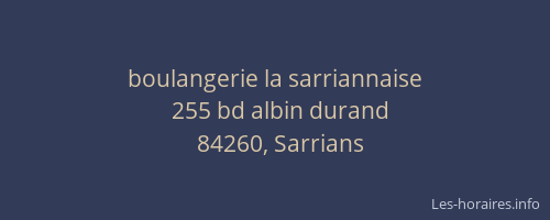 boulangerie la sarriannaise