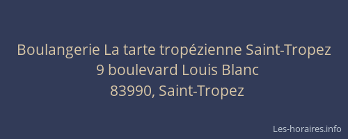 Boulangerie La tarte tropézienne Saint-Tropez