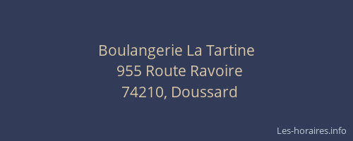 Boulangerie La Tartine