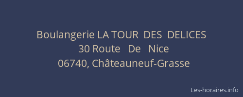 Boulangerie LA TOUR  DES  DELICES