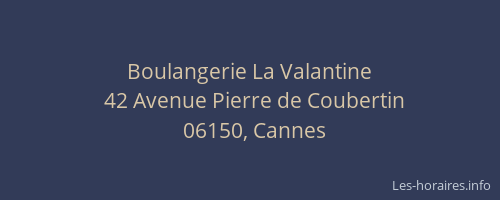 Boulangerie La Valantine