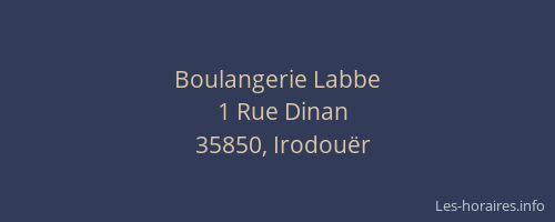 Boulangerie Labbe