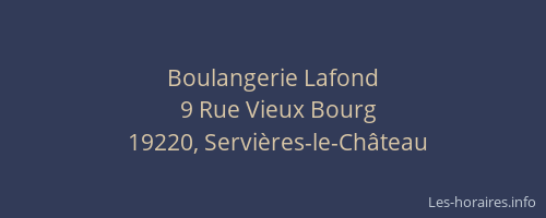 Boulangerie Lafond