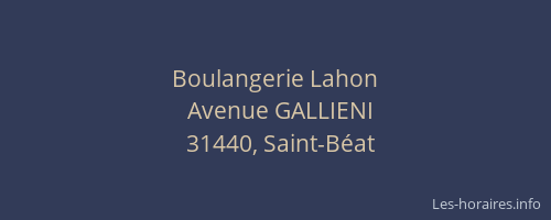 Boulangerie Lahon