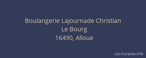 Boulangerie Lajournade Christian